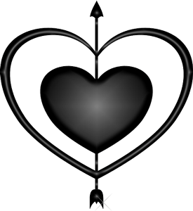 Gif animé coeur noir